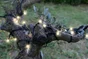 Guirlande exterieur solaire 200 led 1,2v blanc chaud anime 2 fonctions fixe/flash cable vert 20m