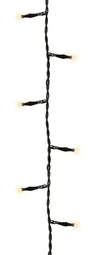 Guirlande exterieur solaire 200 led 1,2v blanc chaud anime 2 fonctions fixe/flash cable vert 20m