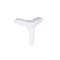 Lot de 2 pieds de meubles métal STANDERS Leo noir mat