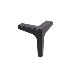 Lot de 2 pieds de meubles métal STANDERS Leo noir mat