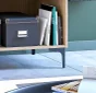 Lot de 2 pieds de meubles métal STANDERS Leo noir mat