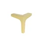 Lot de 2 pieds de meubles métal STANDERS Leo laiton brossé