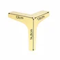 Lot de 2 pieds de meubles métal STANDERS Leo laiton brossé