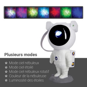 Veilleuse projecteur LED AstroLite blanche, filaire USB, câble 100cm, XANLITE