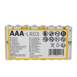 Lot de 8 piles alcaline aaa, 1.5 V
