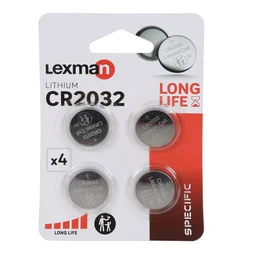 Lot de 4 piles bouton cr2032/dl2032, 3 V, LEXMAN