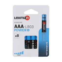 Lot de 8 piles alcaline lr03 aaa, 1.5 V, LEXMAN