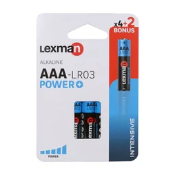 Lot de 4+2 piles alcaline lr03 aaa 1.5 v, LEXMAN