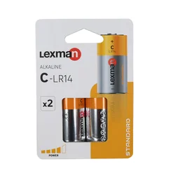 Lot de 2 piles alcaline LR14 1.5V Lexman