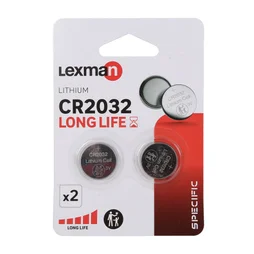 Lot de 2 piles lithium cr2032/dl2032, 3 V, LEXMAN