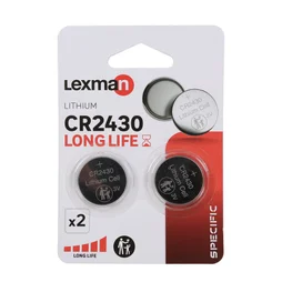 Lot de 2 piles bouton cr2430/dl2430, 3 V, LEXMAN