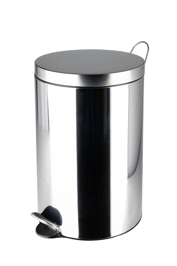 Poubelle de cuisine 20L à pédale SELEKTA inox chromé