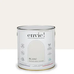 Peinture aspect velours murs, boiseries et radiateurs, biosourcée, ENVIE, blanc 2 litres