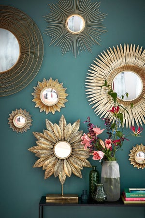 Miroir rond, LILA Convexe, diam. 30 cm, doré