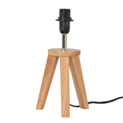 Pied de lampe Yoga, bois naturel, 15 cm, COREP