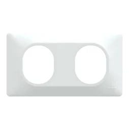 Plaque double horizontale Ovalis, SCHNEIDER ELECTRIC, blanc