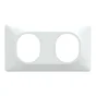 Plaque double horizontale Ovalis, SCHNEIDER ELECTRIC, blanc