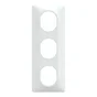 Plaque triple verticale Ovalis, SCHNEIDER ELECTRIC, blanc