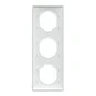 Plaque triple verticale Ovalis, SCHNEIDER ELECTRIC, blanc