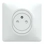 Prise avec terre affleurante complet Ovalis, SCHNEIDER ELECTRIC, blanc
