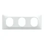 Plaque triple horizontale Ovalis, SCHNEIDER ELECTRIC, blanc