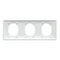 Plaque triple horizontale Ovalis, SCHNEIDER ELECTRIC, blanc