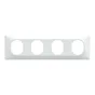 Plaque quadruple horizontale Ovalis, SCHNEIDER ELECTRIC, blanc