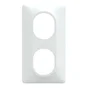 Plaque double verticale Ovalis, SCHNEIDER ELECTRIC, blanc