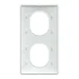 Plaque double verticale Ovalis, SCHNEIDER ELECTRIC, blanc