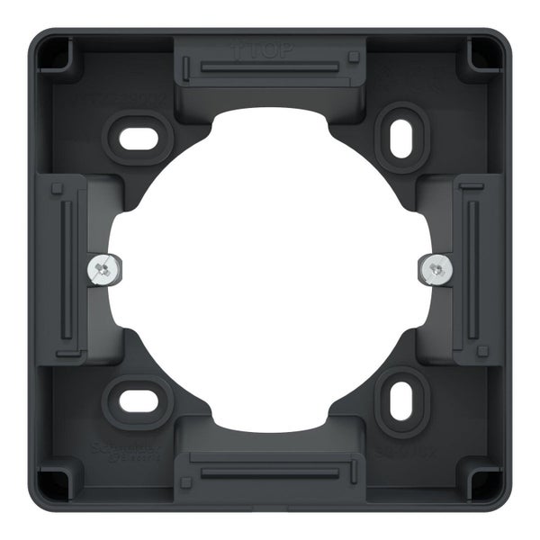 Boîte support pour montage saillie 36mm Ovalis, SCHNEIDER ELECTRIC, anthracite