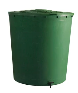 Récupérateur d'eau BELLI rond vert, 500 l