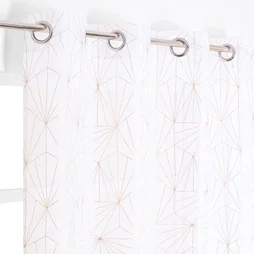 Voilage arda blanc doré 140 x 260 cm