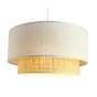 Suspension Rafty, polyester, beige, Diam.38 cm, E27
