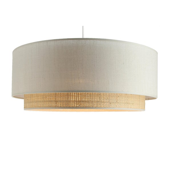Suspension Rafty, polyester, beige, Diam.58 cm, E27