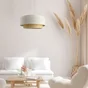 Suspension Rafty, polyester, beige, Diam.58 cm, E27