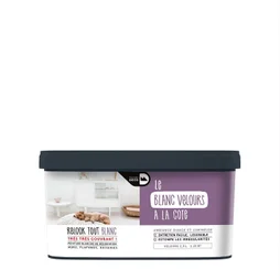 Peinture blanc mur / plafond / boiserie relook tout MAISON DECO velours 2.5 L