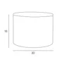 Abat-jour Cylindre H.18 cm, diam.30 cm coton, matisse COREP