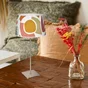 Abat-jour Faa H.14 cm, diam.20 cm coton, matisse COREP