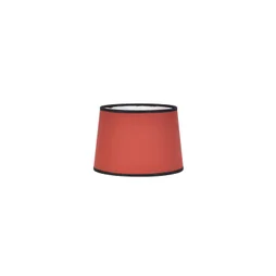 Abat-jour Faa H.14 cm, diam.20 cm coton, terracotta/noir COREP
