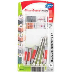 4 cheville DuoSeal 6x38 S A2 /4K NV FISCHER, 6 x L.38 mm