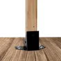 Sabot de charpente universel acier zingue noir Magnodur 45x107x78x35, SUKI