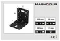 Connecteur angle acier zingue noire Magnodur 105x105x90, SUKI