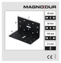Equerre acier zingue noire Magnodur 60x60x100, SUKI