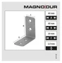 Equerre acier zingue Magnodur 40x40x20, SUKI