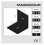 Equerre acier zingue noire Magnodur 80x80x80, SUKI