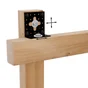 Equerre acier zingué ajustable noire Magnodur 30x60x60, SUKI