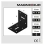 Equerre acier zingue noire Magnodur 50x50x40, SUKI