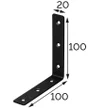 Equerre acier zingue noire Magnodur 100x100x20, SUKI