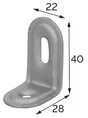 Equerre acier zingue ajustable Magnodur 22x40x28, SUKI