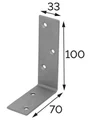 Equerre acier zingue Magnodur 70x100x33, SUKI